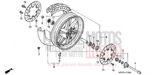 ROUE AVANT CBR600FN de 1992